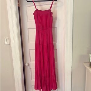 Evereve Women's Pink Maxi Sundress with Spaghetti Straps